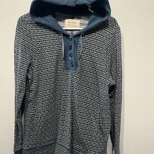 Old Ranch Blue and Yellow Button-Up Hoodie